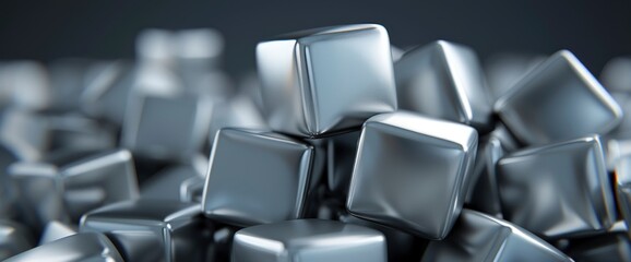 Obraz premium Abstract 3D Background Fractured 3D Cube Render Against Light Grey Background With , 3D , High Definition