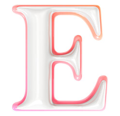 E Font 3D Render