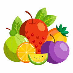 Fruits  Silhouette Vector illustration