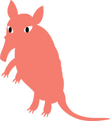 Armadillo vector art illustrations with black and white eyes 
