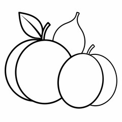 Fruits  Silhouette Vector illustration