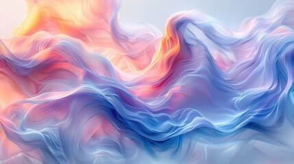 Obraz premium Abstract Flowing Fabric in Pastel Colors