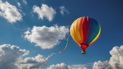 Fototapeta premium hot air balloon in sky