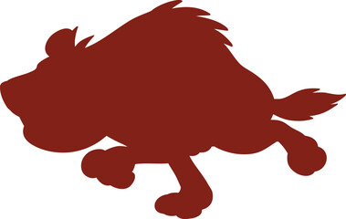 Hyena vector art illustration with its paws