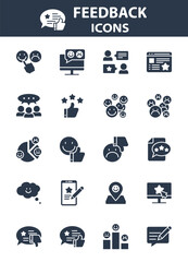 set of feedback icons