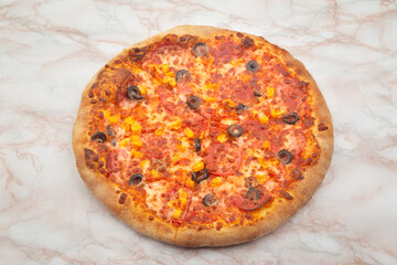 Mixed pizza varieties