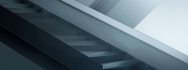 Obraz premium Modern blue and grey geometric abstract illustration in real estate business theme.