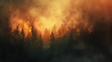 Forest fire smoke