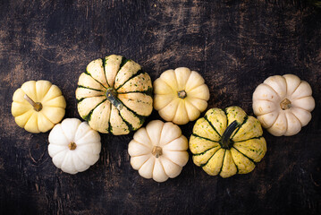 Autumn fall background with pumpkins