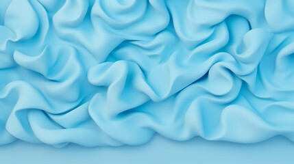 Obraz premium Soft Light Blue Fabric with Elegant Wrinkles and Drapes, Smooth and Luxurious Textile Texture for Backgrounds, Abstract Contemporary Design Ideal for Home Decor, Fashion, and Interior Design Elements