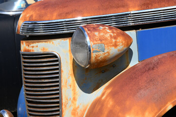 Antique Headlight on Auto