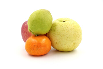 fruits isolated on white