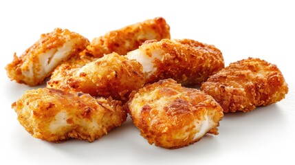 Fish Nuggets: Crispy Fried Snack with Fish Meat, Fast Food Concept