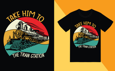 Retro vintage take him to the train station