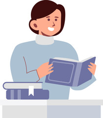 woman cartoon character modern style avatar