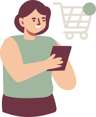 woman cartoon character modern style avatar