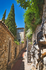 street in the old town in Eze village, France
