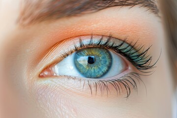 Fototapeta premium Close-up of a human eye showing intricate iris and details