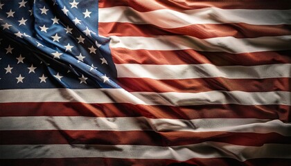 American flag background. US America symbol waving, stars and stripes banner 