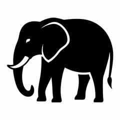 Elephant  Silhouette Vector Illustration