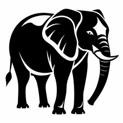 Elephant  Silhouette Vector Illustration