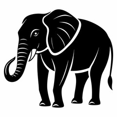 Elephant  Silhouette Vector Illustration