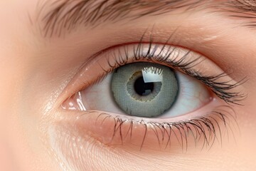 Fototapeta premium Close-up of a human eye showing intricate iris and details