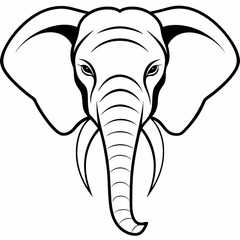 Elephant  Silhouette Vector Illustration