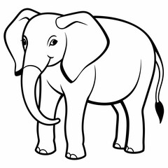 Elephant  Silhouette Vector Illustration