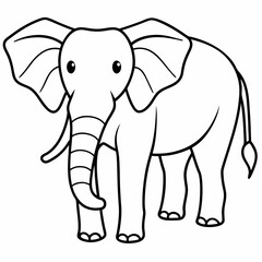 Elephant  Silhouette Vector Illustration