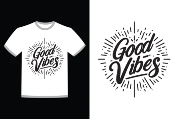 Good Vibes minimalist typography t-shirt design