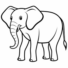 Elephant  Silhouette Vector Illustration