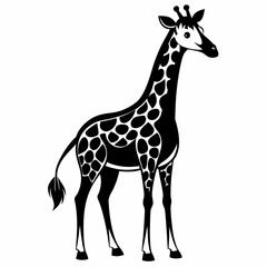 Giraffe Silhouette Vector Illustration
