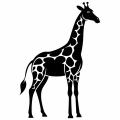 Obraz premium Giraffe Silhouette Vector Illustration 