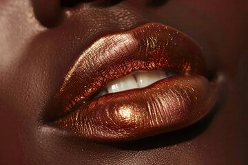 Obraz premium close-up of a mouth showing lips and skin texture