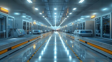 Fototapeta premium Semiconductor Manufacturing Plant 