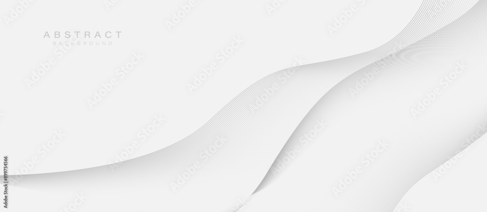 Poster abstract white clean background with black geometric wavy lines. futuristic digital high-technology 