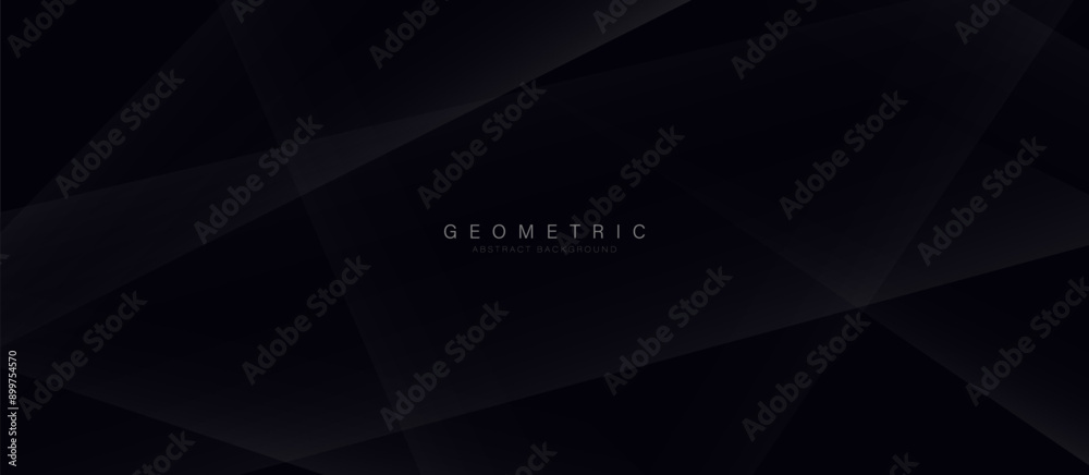 Poster Abstract glowing lines polygon with a black background. Clean pattern banner. Vector illustration