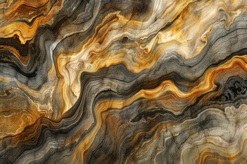 Abstract background with golden swirls and waves.