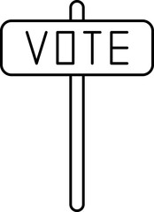 Vote icon. Voting vector illustration. Ballot box on white isolated background. Election business concept.