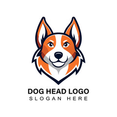 Vector dog head mascot logo