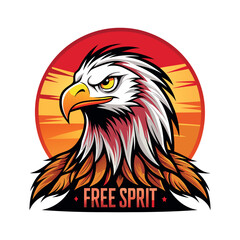Eagle Head mascot vector Logo