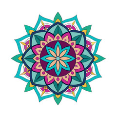 Colorful Decorative Mandala Design Vector Illustration 