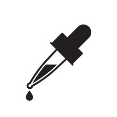 Simple Dropper vector icon. pictogram illustration isolated on white background