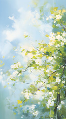 Obraz premium The Radiant Dawn: Capturing the Essence of a Bright, Fresh Day with Incandescent Vibrancy