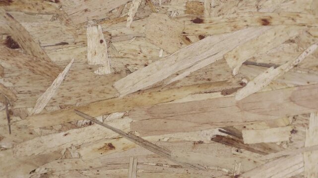 Plywood surface texture and light background with focus on first floor and copy space.