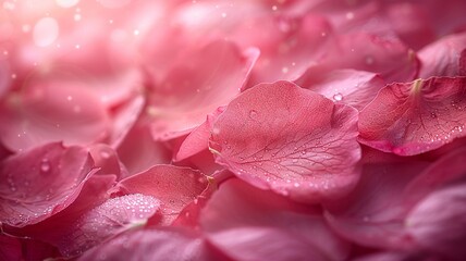 Soft-focus rose petal texture, abstract background with subtle hues,