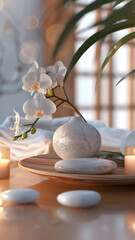 realistic high-resolution photo of Orchid, with detailed background