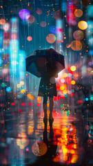 realistic high-resolution photo of rain, with detailed background