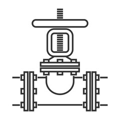 Gas valve in bold line - gate for fossil gases